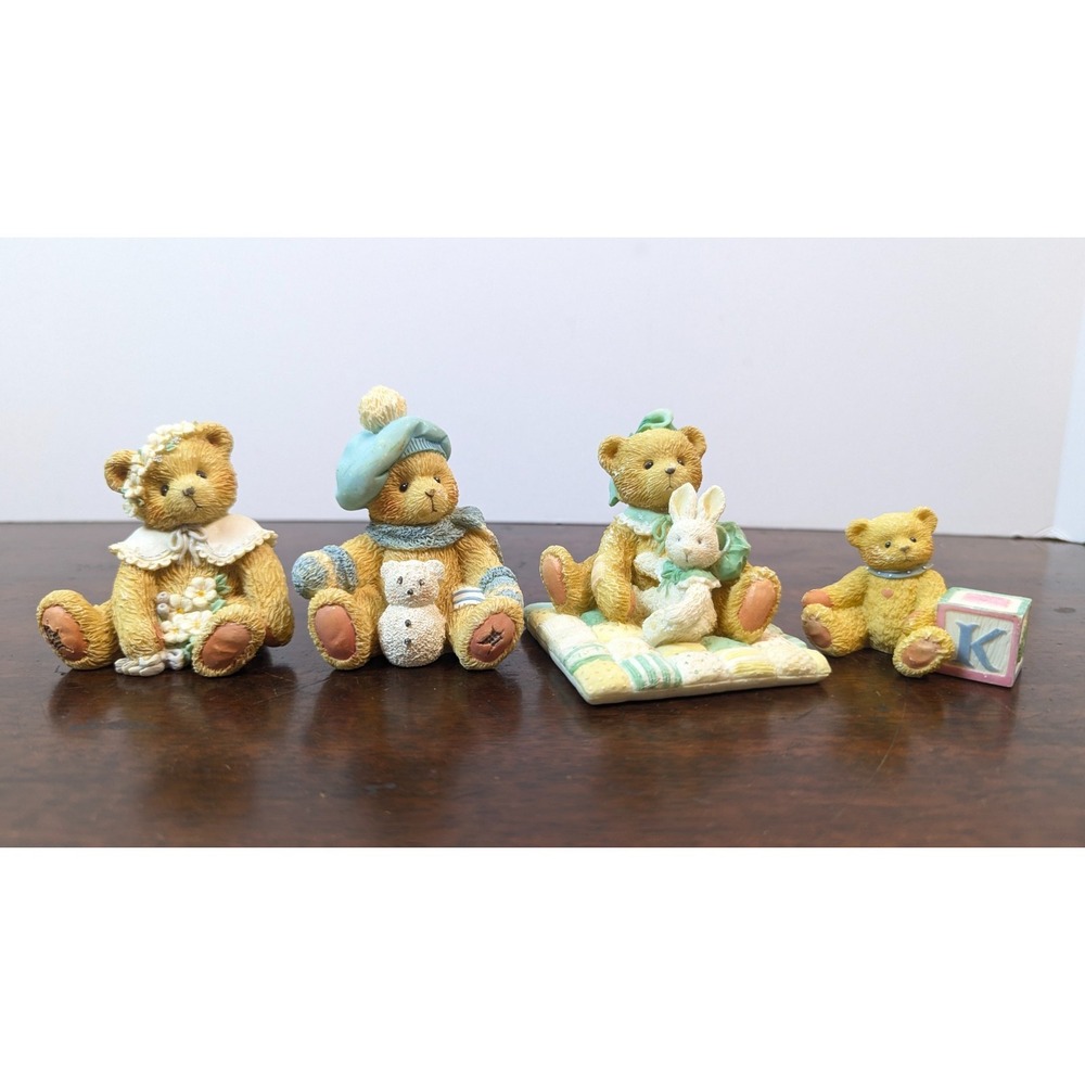 Cherished Teddies Lot of 4 Enesco Priscilla Hillman Figurines Bears Vintage 90s